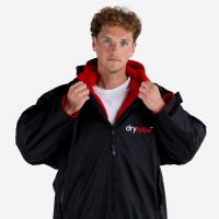 dryrobe Advance Long Sleeve Changing Robe - Black / Red Extra Image 1 Preview